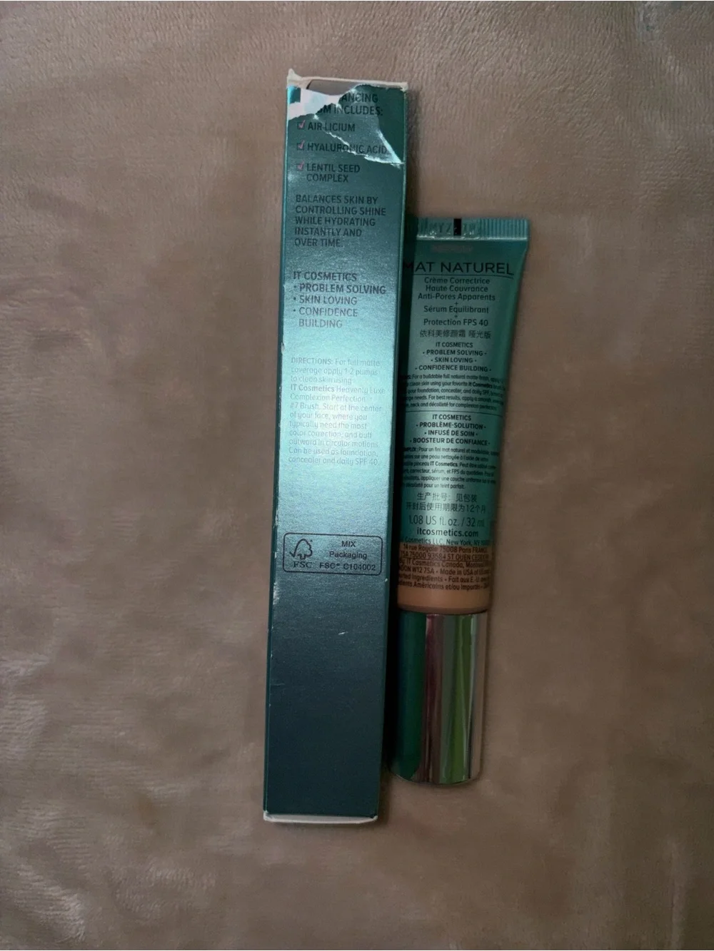 IT Cosmetics CC Natural Matte Color Correcting Pore Refining Full Coverage Cream